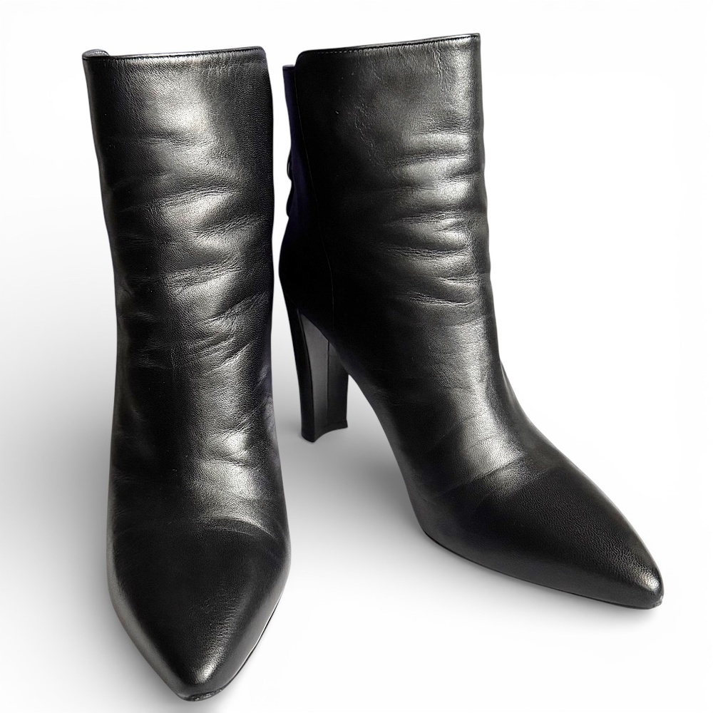 STUART WEITZMAN Mizzip ankle boots black leather size 9 - Picture 8 of 15